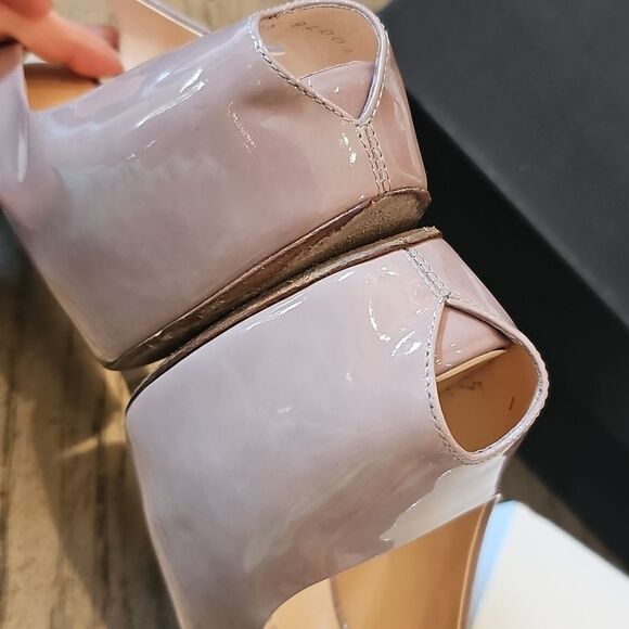 Giuseppe Zanotti Size 7.5 Nude Peep Toe Platform Heels 37.5 - Picture 9 of 15